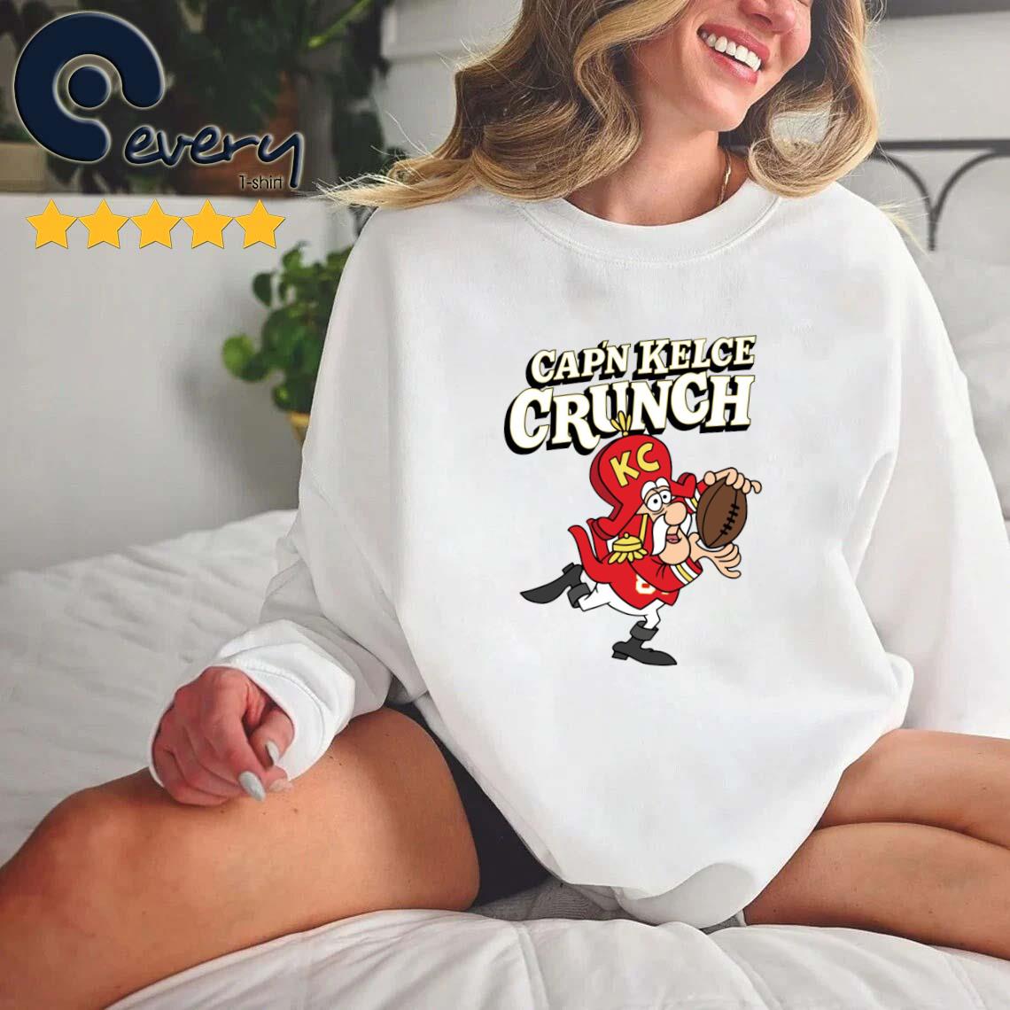 Cap'n Kelce Crunch Kansas City Chiefs Cereal Shirt