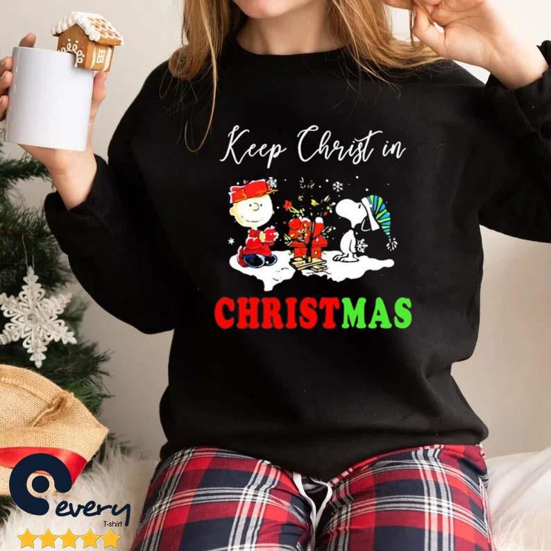 Charlie Brown Snoopy Keep Christ In Christmas 2022 Sweater