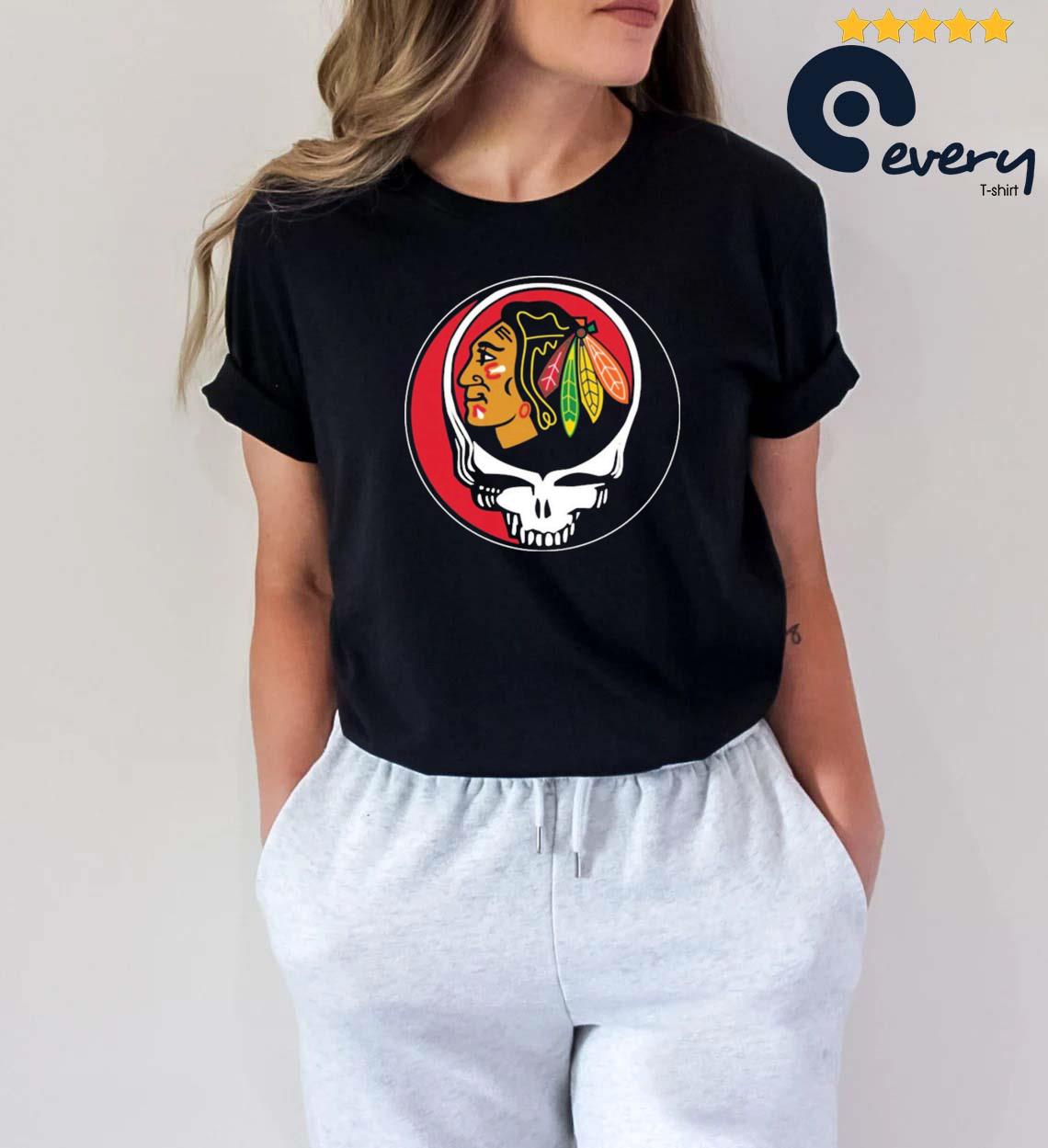 Official chicago Blackhawks Grateful Dead Steal Your Face Hockey