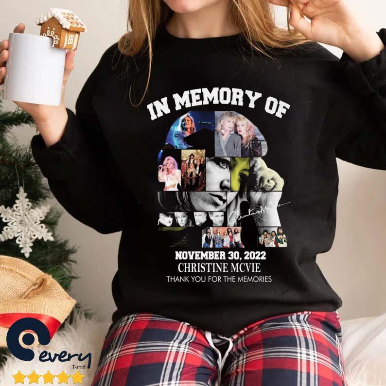 In Memory Of Christine Mcvie November 30 2022 Signature Thank You For The Memories Shirt