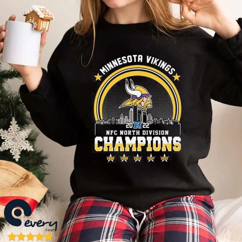 Nfc north division champions 2022 minnesota vikings logo shirt, hoodie,  sweater, long sleeve and tank top