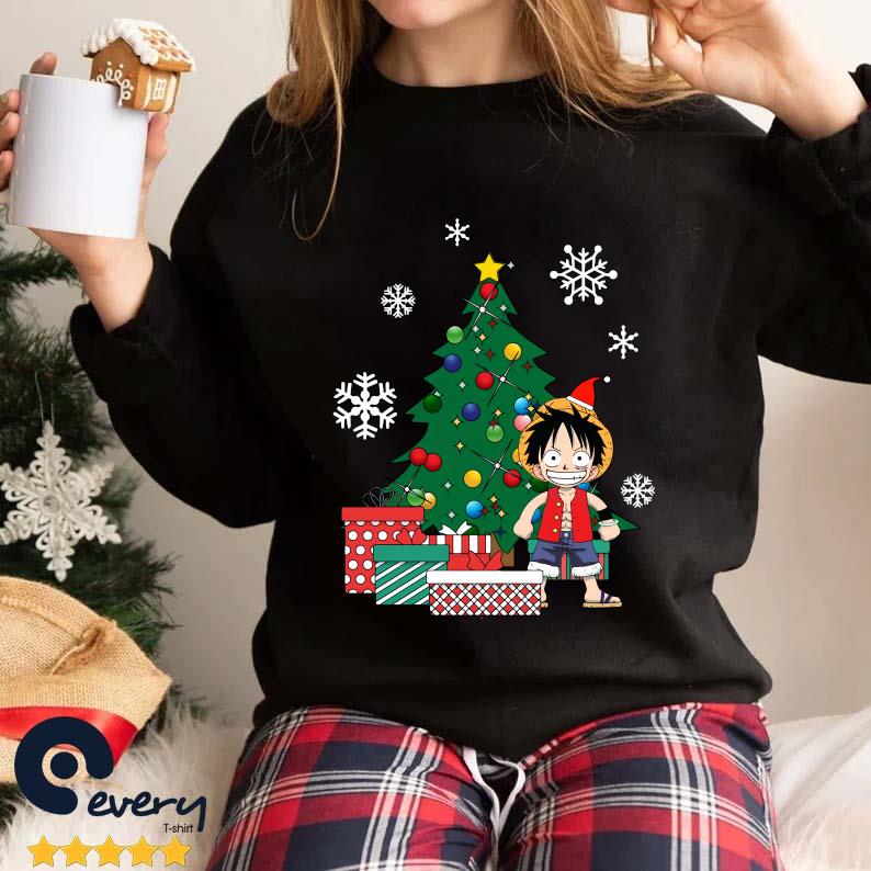 Monkey D Luffy Around The Christmas Tree One Piece 2022 Sweater