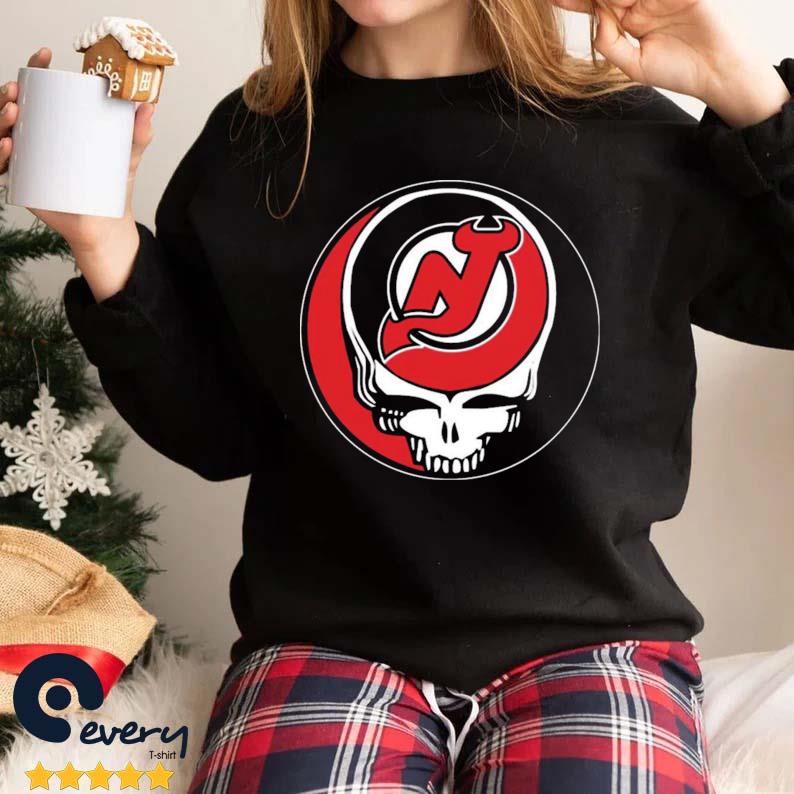 New Jersey Devils Grateful Dead Steal Your Face Hockey NHL Shirt - Bring  Your Ideas, Thoughts And Imaginations Into Reality Today