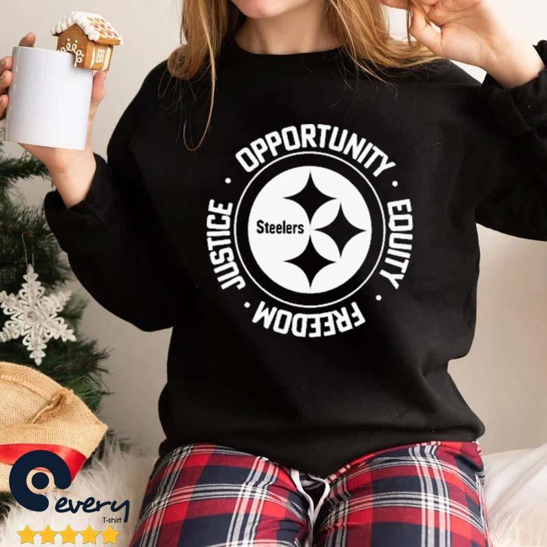 Nfl Inspire Change Opportunity Equality Freedom Justice Steelers shirt,  hoodie, sweatshirt and long sleeve