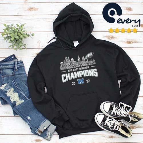 Philadelphia Eagles Player Names Skyline Nfc East Division Champions 2022  shirt, hoodie, sweater and long sleeve