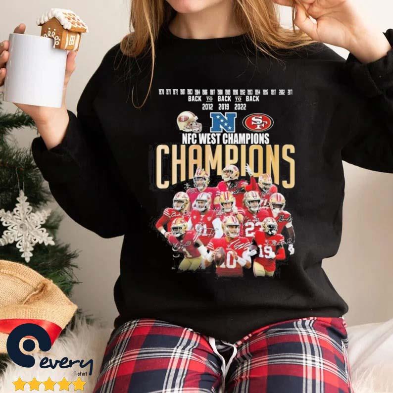 San Francisco 49ers Players Names 2022 NFC West Division Champions  1970-2022 shirt, hoodie, sweater, long sleeve and tank top