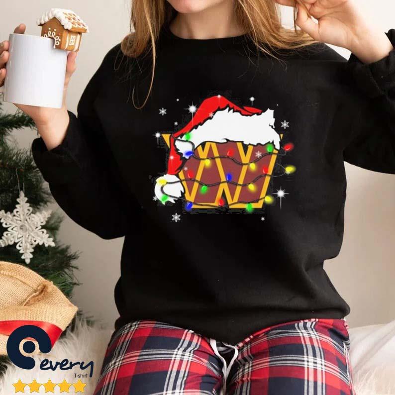 Santa Washington Commanders Logo Lights Christmas sweatshirt, hoodie,  sweater, long sleeve and tank top