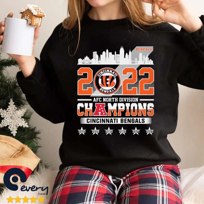 Cincinnati Bengals 2022 AFC North Division Champions Skyline Shirt, hoodie,  sweater, long sleeve and tank top