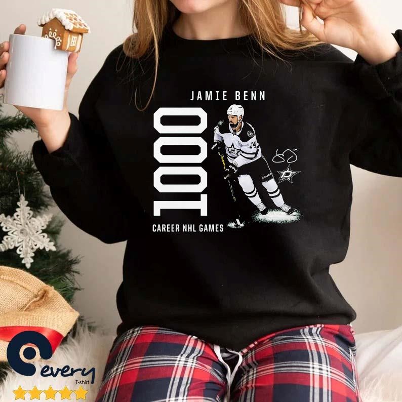 Jamie Benn Dallas Stars 1000 Career Games Signature Shirt
