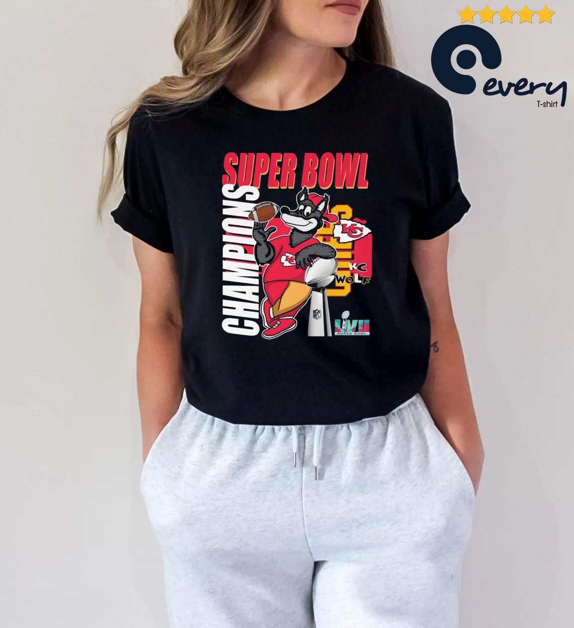 KC Wolf Mascot Kansas City Chiefs Super Bowl LVII Champions 2023 shirt