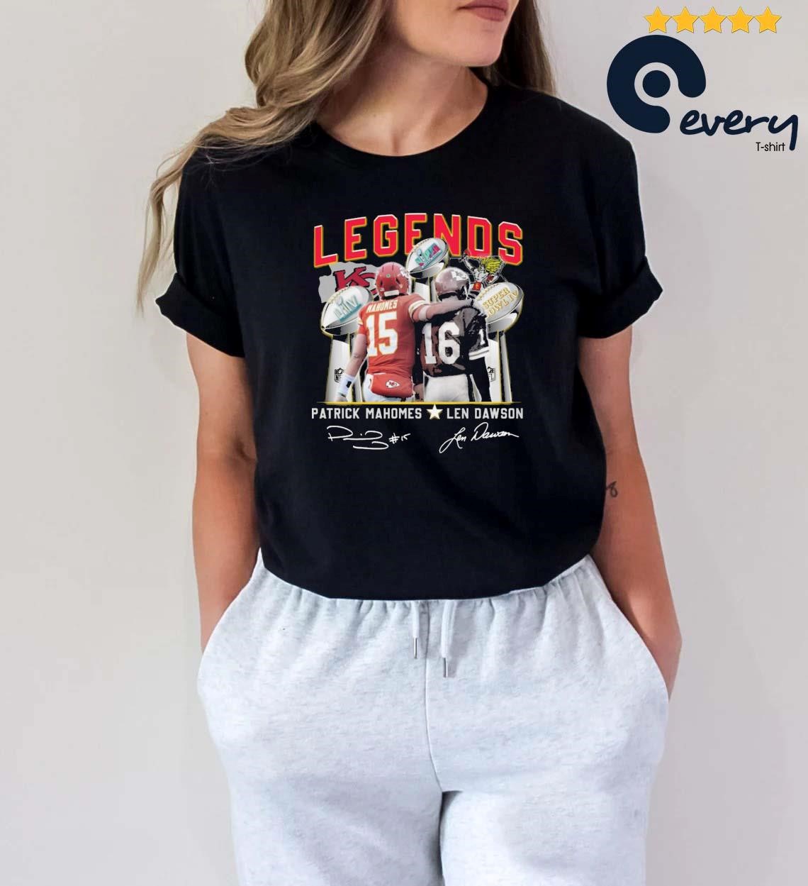 Legends Patrick Mahomes And Len Dawson signature shirt, hoodie, sweater,  long sleeve and tank top