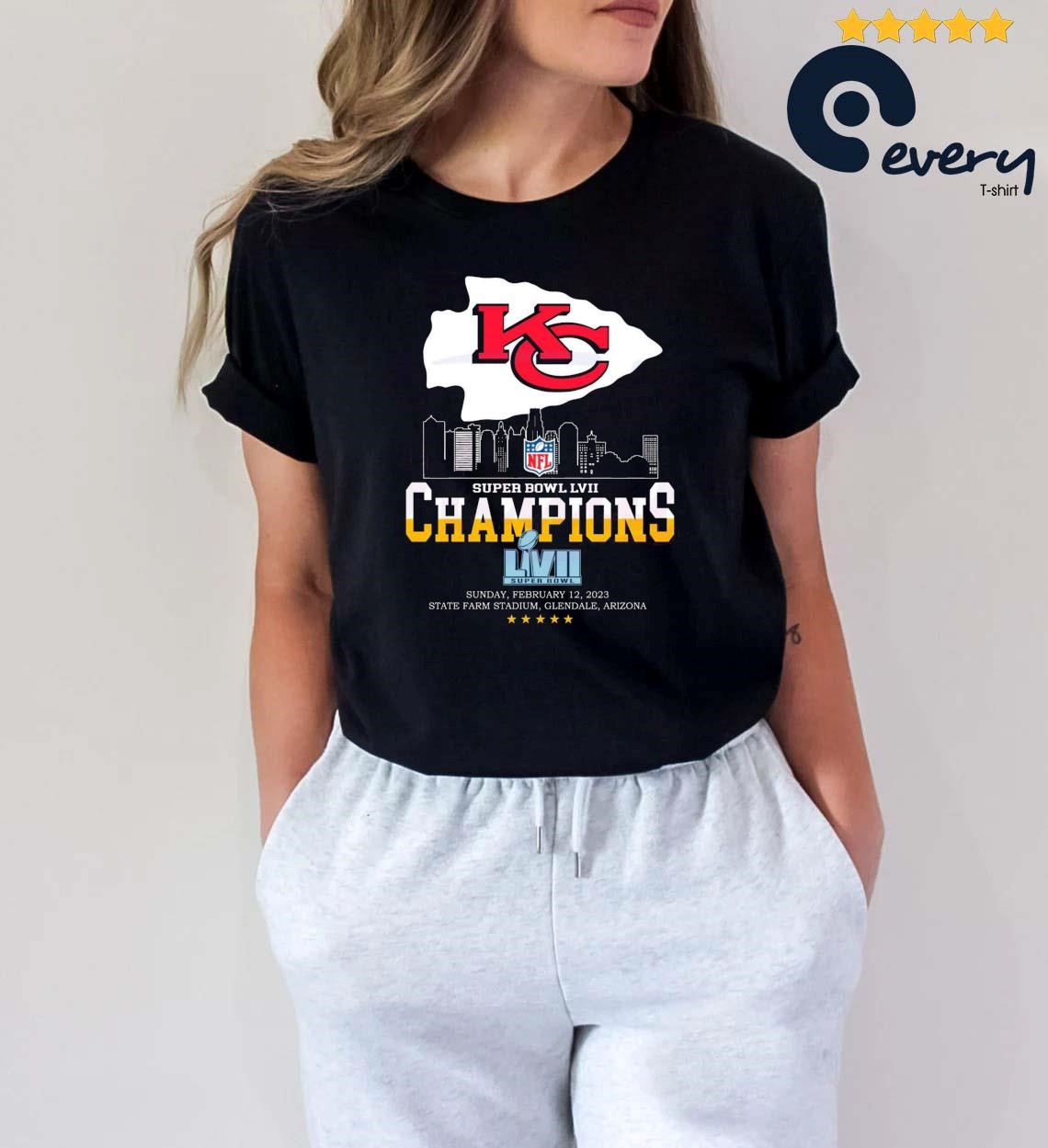 Kansas City Chiefs Super Bowl LVII Champions NFL Champions State Farm Stadium Clendale Arizona Shirt