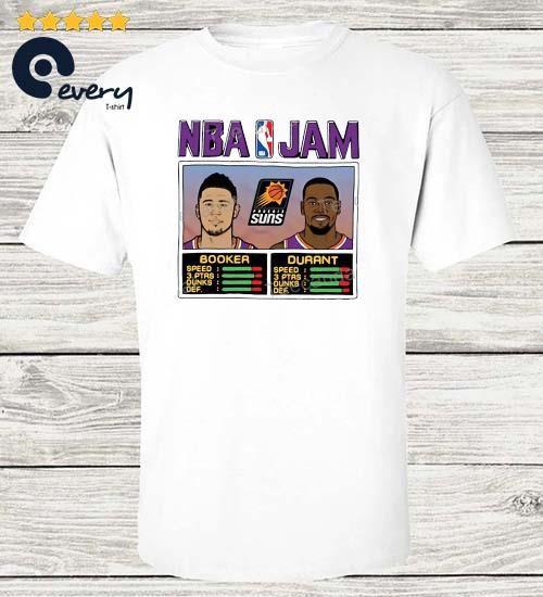 Kevin Durant & Devin Booker Phoenix Suns Homage NBA Jam Shirt