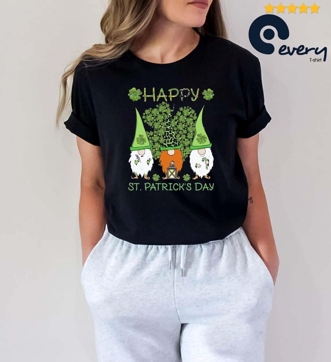 Three Leprechauns Cool Gift Happy St Patrick's Day Irish Shamrock Shirt
