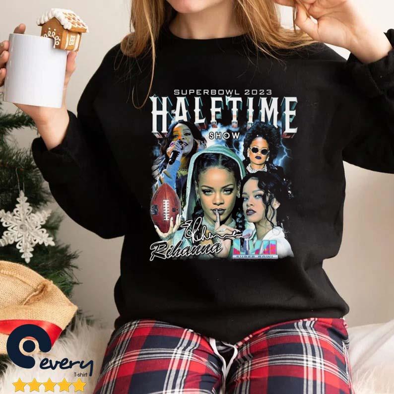 Rihanna Super Bowl Lvii Halftime Show 2023 Signature Vintage T-shirt,Sweater,  Hoodie, And Long Sleeved, Ladies, Tank Top