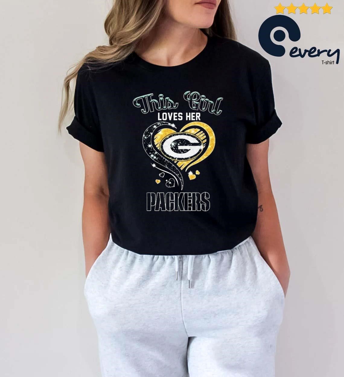 Green Bay Packers Diamond Heart Shirt